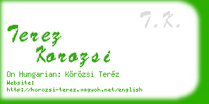 terez korozsi business card